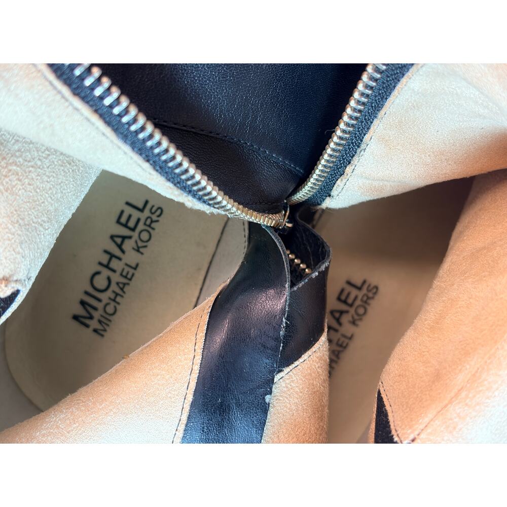 Michael Kors Black Leather Knee-High Boots Size 7.5M - Picture 7 of 10